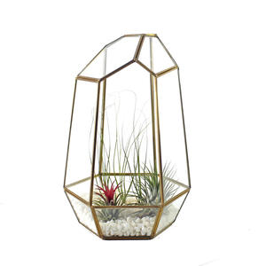 Verschiedene Design Blumen künstliche hochzeit metall rose gold kupfer glas anlage terrarium geometrische - Product Image 2