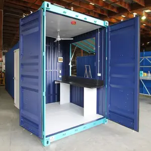 20ft prefabbricato mobile modulare moderno bar shop bar counter design finito pop-up container house design coffee shop cafe bar