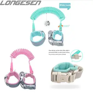 1.5M 2M 2.5M new design transparent Toddler walking leash harness baby kids safety anti lost wrist link