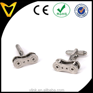 Joyería pulida para hombre, cadena de <span class=keywords><strong>bicicleta</strong></span>, cubierta de botón, <span class=keywords><strong>gemelos</strong></span> de acero inoxidable 316l, parte de hardware, <span class=keywords><strong>gemelos</strong></span> de joyería - Product Image 2