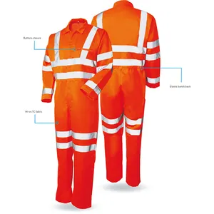 High visibility waterproof safety custom construction ultima coverall overalls uniform workwear