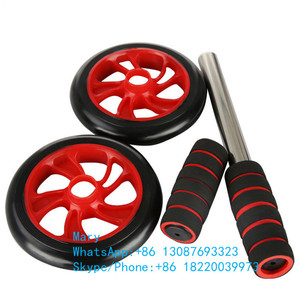 Degli uomini di Attrezzature Per Il Fitness Forza di Formazione Esercizio Addominale Ruota <span class=keywords><strong>AB</strong></span> <span class=keywords><strong>Roller</strong></span> Con Doppia Ruota - Product Image 4
