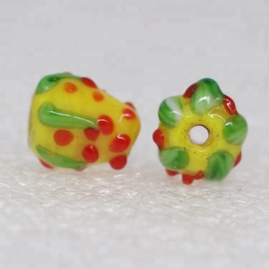 Foodie Kawaii Berry Cabochons Handmade Lampwork Glass Fruit Beads Kids' Fashion <strong>Jewelry</strong> <strong>Supplies</strong> in Juicy Strawberry Color - Product Image 3