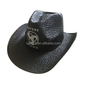 Logotipo personalizado de papel <span class=keywords><strong>pintado</strong></span> sombreros de <span class=keywords><strong>vaquero</strong></span> de paja - Product Image 2