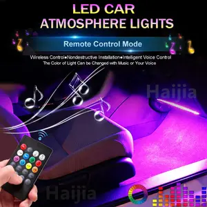 Installeren In De Kloof Mobiele App Led Muziek Kleur Veranderende Sfeer Auto Decoratieve Licht Draad