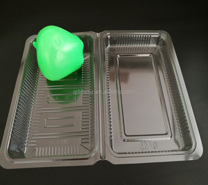 Disposable plastic sushi tray with lid sushi container