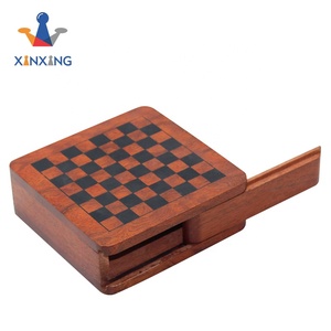 Bộ Trò Chơi Cờ Bàn Mini Bằng Gỗ 3 Trong 1 Bộ Trò Chơi Cờ Vua Và Cờ Thỏ Cáo - Product Image 2