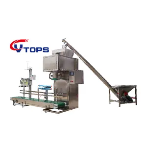 Dry Powder Auger Filler Filling Bagging Sealing Machine for 25kg Flour / Weighing Packing Equipment 25kg Bags