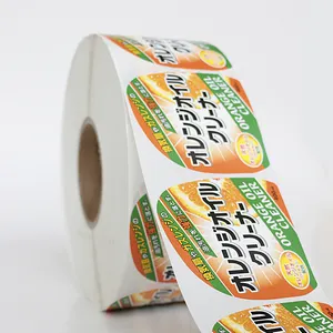 A Roll Printing Labels Private Label Design Printing Die Cut Size Price Barcode Tag PVC Paper Adesivi Personalizzati Customized Sticker Roll Logo Label