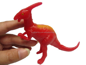 Jouet dinosaure en plastique souple TPE très vendu, 7 pouces, cadeau pour enfants en vert, produit finalisé pour animaux et dinosaures - Product Image 5