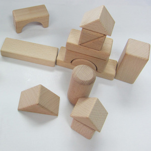 DIY натуральные необработанные Буковые деревянные строительные блоки игрушки для детей - Product Image 4