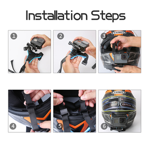 Caliente accesorios acción de la Cámara de la motocicleta del casco de la correa de la barbilla de montaje para ir Pro Hero8/<span class=keywords><strong>7</strong></span>/6/5 y DJI Osmo cámaras de acción - Product Image 5