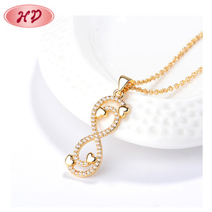 Piccolo MOQ del Commercio All'ingrosso 18 k <span class=keywords><strong>Collana</strong></span> In Oro Pendente Della <span class=keywords><strong>Collana</strong></span> Infinity - Product Image 2