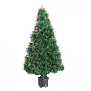 Best Choice Products Pre-Lit Fiber Optic 7' Green Artificial Christmas Tree