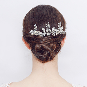 Handmade Crystal <strong>Bridal</strong> <strong>Hair</strong> <strong>Pins</strong> with Ivory Pearl Flower <strong>Hair</strong> Jewelry <strong>Bridal</strong> (2PCS/PACK) - Product Image 1