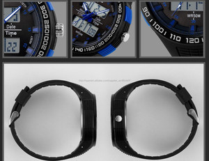 Venta caliente Elegante japón <span class=keywords><strong>reloj</strong></span> movimiento <span class=keywords><strong>Doble</strong></span> Tiempo Marca deporte Relojes de los hombres - Product Image 6