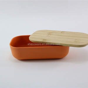Boîte à lunch en fibre de bambou PLA avec couvercle en bambou pour adultes et enfants Boîte à lunch étanche avec couverts allant au lave-vaisselle sans BPA - Product Image 5
