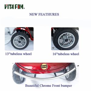 <span class=keywords><strong>Scooter</strong></span> Eléctrico de Movilidad de 4 Ruedas con Asiento Doble y Toldo de 40-60 km para Personas con Discapacidad - Product Image 6