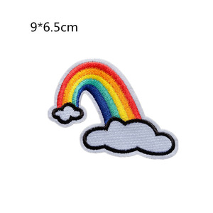 Nova Chegada <span class=keywords><strong>Patches</strong></span> Bordados Iridescentes Atacado Ferro em Pano Applique Logotipo Personalizado Arco-íris Bordado Patch para Roupas - Product Image 3