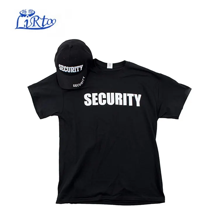 セキュリティハットとTシャツのバンドル | マッチングセキュリティガードオフィサーユニフォームキット