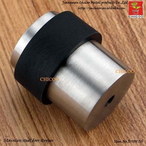 En Acier inoxydable 304 <span class=keywords><strong>cylindrique</strong></span> quincaillerie de porte Arrêt de Porte en <span class=keywords><strong>caoutchouc</strong></span> noir pour le verre De Porte Commerciale - Product Image 3