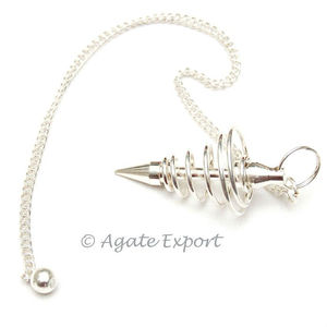 Péndulos de Metal de resorte plateado - Product Image 1