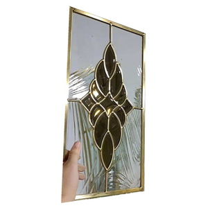Inserts de porte en verre plombé à <span class=keywords><strong>prix</strong></span> de gros, inserts de porte en verre ovales décoratifs - Product Image 3