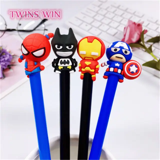 2019 stationery items list with price kids pen gel super hero ink pen 1502