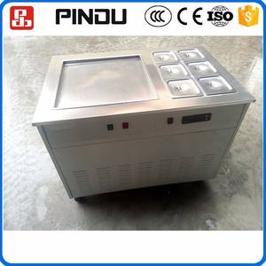 プロの自家製110vダブルパンインスタント揚げアイスクリームロールマシン - Product Image 5