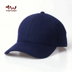 100% Wool Acrylic Caps Hats Structured Curved Bill 6 Panel Blank Baseball Snapback Cap Hat