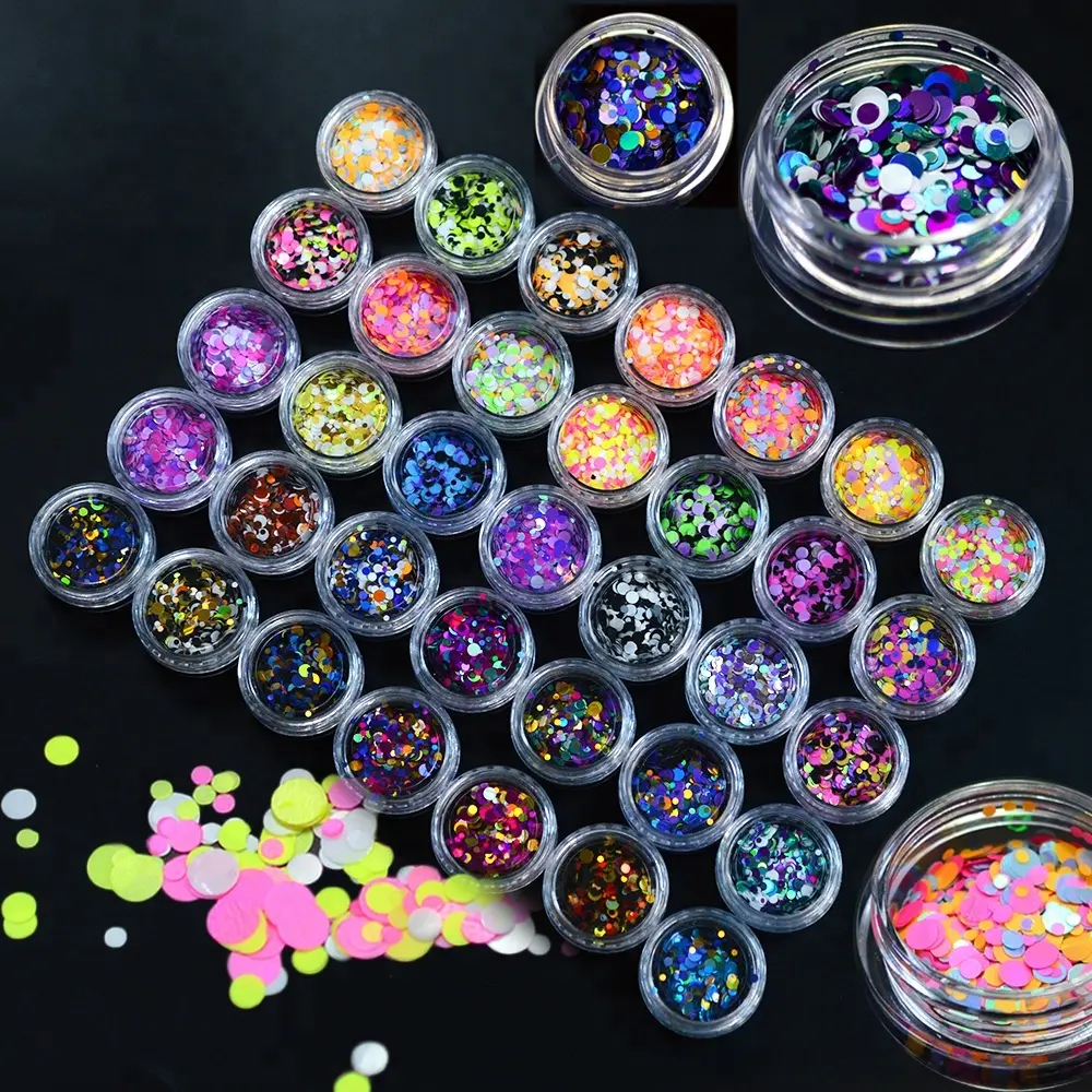 Different Sizes And Shapes Chunky Glitter Use In Body And Nail Glitter Powder Face Glitter