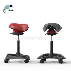 <strong>Height</strong> <strong>Adjustable</strong> Saddle Desk Chair With Fitness and YOGA <strong>Stool</strong> - Product Image 2