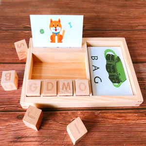 Montessori Phù Hợp Với Chữ Đồ Chơi Học Từ Tiếng Anh Khối Bảng Chữ Cái Bằng Gỗ - Product Image 2