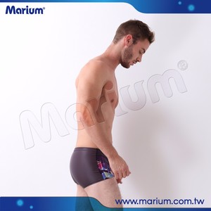 Trajes de baño de pierna cuadrada con estampado geométrico para hombre, novedad de 2016 - Product Image 3