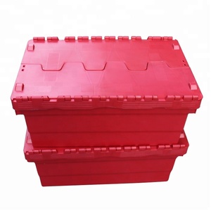 QS 60L 100% <span class=keywords><strong>Virgin</strong></span> Pp Tổ Ngăn Xếp Lưu Trữ Container Nhựa Tote Hộp Di Chuyển Thùng Cho Vận Chuyển Với Nắp Vận Chuyển Hậu Cần - Product Image 1