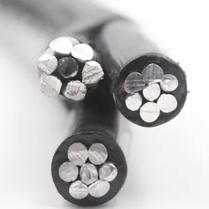 600/1000V Triplex Service Drop Cable with stranded bare ACSR Voluta 3*6AWG+6AWG