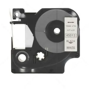 <span class=keywords><strong>Cartouche</strong></span> de ruban <span class=keywords><strong>Dymo</strong></span> 9 mm 6 mm 12 mm 40913 43613 45013 Cassette de ruban Noir sur blanc Compatible avec l'étiqueteuse <span class=keywords><strong>Dymo</strong></span> pour imprimante 160 280 420p - Product Image 1