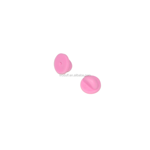 Supply Pink PVC Rubber <strong>Pin</strong> <strong>Backs</strong> - Butterfly Clutch - Product Image 6