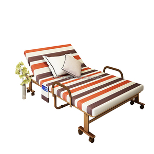 Складная Гостевая кровать с металлической рамой и губчатым матрасом 7 цветов - Product Image 1