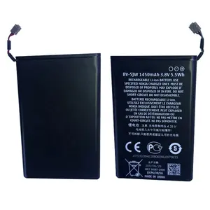 Sıcak Satış Yedek Orijinal 3.8 V 1450 mAh cep telefonu pil BV-5JW Nokia N9 N9-00 Lumia 800 800C