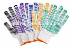 Hot! High quality PVC dotted cotton gloves protective work manufacturer polka dot cotton glove - Product Image 6