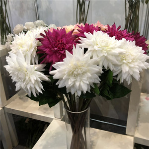 Grandes fleurs de <span class=keywords><strong>dahlia</strong></span> artificielles en latex K-1007 pour la décoration de la maison et fleurs de <span class=keywords><strong>dahlia</strong></span> artificielles au toucher réel - Product Image 1