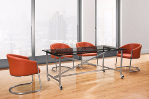 <strong>Bucket</strong> Seat PU Leather Sled Frame Office Conference Meeting <strong>Chairs</strong> - Product Image 2