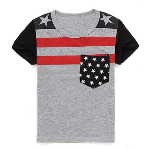 Orgaic Coton Unisexe Enfants T-shirts Casual Juillet 4ème Patriotique Enfants T-shirt - Product Image 1