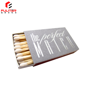 Scatola di fiammifero Mini candela scatola di fiammifero bianca semplice personalizzata con fiammiferi - Product Image 4
