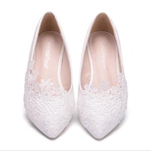 Sh10597a 2023 <span class=keywords><strong>scarpe</strong></span> <span class=keywords><strong>basse</strong></span> da donna in pizzo da sposa nuove <span class=keywords><strong>scarpe</strong></span> da donna di moda all'ingrosso - Product Image 4