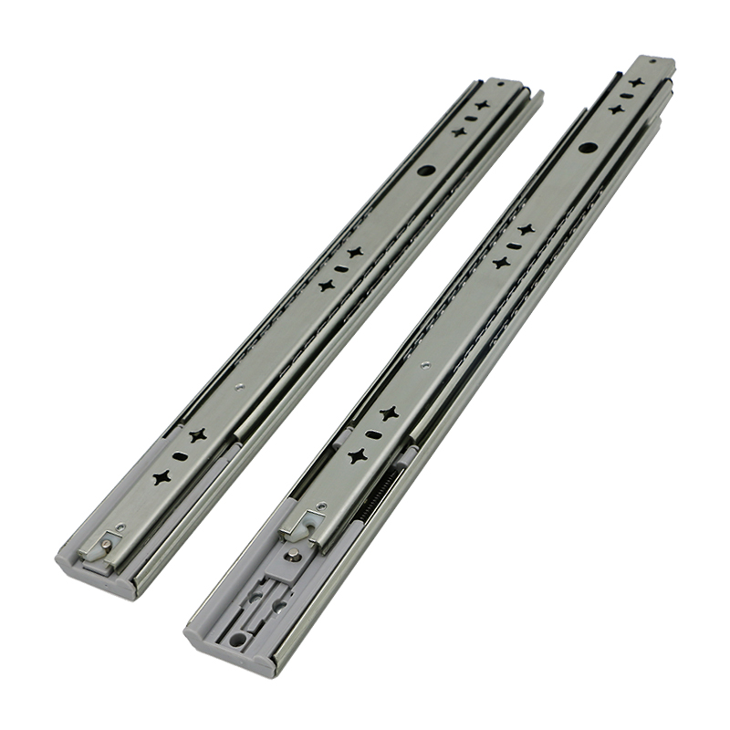 Мебельная фурнитура 53 мм 3-кратные полного выдвижения телескопическая мягкий закрывающийся ящика шлепанцы без задника с открытыми пальцами