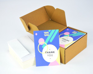 Tarjetas de agradecimiento de 48 unidades, venta al por mayor de fábrica, papel de 250 gsm, tarjeta de agradecimiento de 4x6 pulgadas - Product Image 1