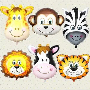 Mini Tier Folie Ballons Cartoon Affe Lion Tiger Giraffe Baby Dusche Geburtstag Party Decor Safari Zoo Ballons Spielzeug