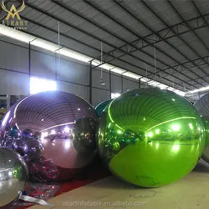 Гигантский надувной зеркальный шар, пластиковый надувной шар для дискотеки